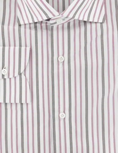 Vista 2 de Isaia rayas abotonadas cuello extendido algodón slim fit vestido camisa