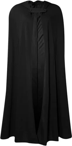 Vista 5 de Gabardina larga gótica para mujer, capa larga para otoño e invierno, bata, mezcla de lana, capa con capucha, capa larga