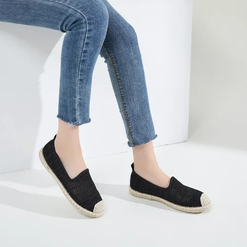 Vista 7 de BABUDOG Zapatos planos de malla transpirable para mujer, mocasines suaves, mocasines blancos sin cordones