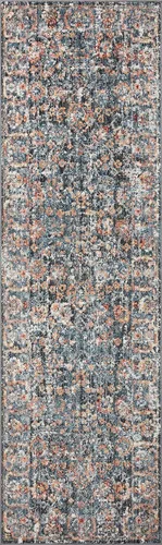Vista 5 de Loloi Alfombra decorativa azul Cassandra de 2'-6" x 4'-0