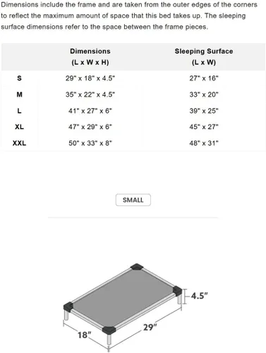 Vista 9 de K9 Ballistics Cama Cot Elevada de Enfriamiento para Exteriores a Prueba de Masticación para Perros Pequeños y Cachorros - Prácticamente