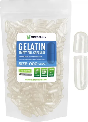 Vista 10 de XPRS Nutra Cápsulas vacías de tamaño 000 – 100 cápsulas de gelatina vacías transparentes – Cápsulas cápsulas vacías expresas – Relleno de cápsulas