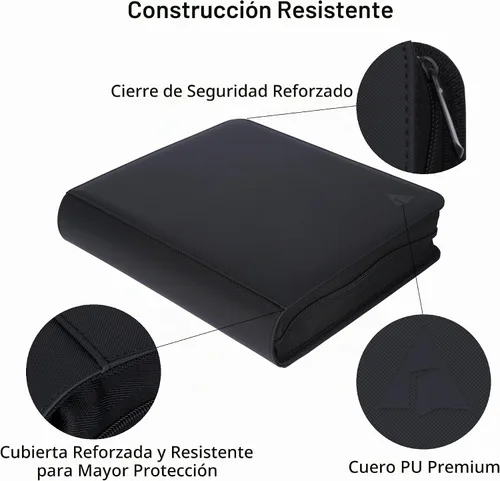 Vista 6 de 1404 - Carpeta para tarjetas intercambiables, 9 bolsillos con Negro