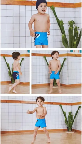 Vista 4 de LDIOIF Boys Swim Trunks Quick Dry Beachwear Sport Swim Shorts Toddler Boy Swimwear Striped Bathing Suit Board Short 0-9 Year