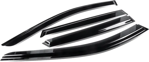 Vista 12 de Auto Dynasty 4 unidades de protector de lluvia para ventana con cinta adhesiva compatible con Mazda 3 2004-2009, acrílico