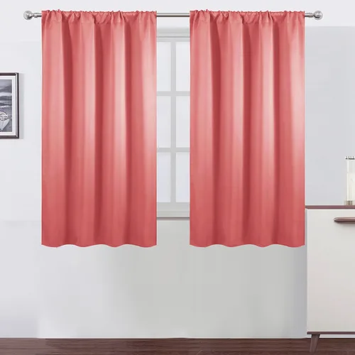 Vista 56 de LEMOMO Cortinas opacas de 42 x 54 pulgadas, juego de 2 paneles de cortinas con aislamiento térmico para oscurecer la habitación