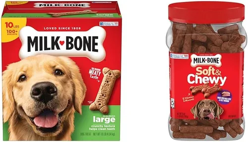 Vista 13 de Milk-Bone Original Dog Treats Galletas para perros grandes, 24 libras (paquete de12) 24 onzas. cajas, sabor carnoso que menea la cola, 15%