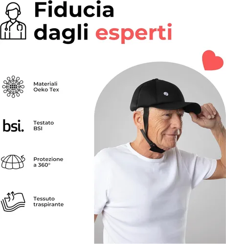 Vista 9 de Casco médico para niños Gorra de béisbol con correa para la barbilla Casco suave para epilepsia Casco protector para convulsiones Moda y sin