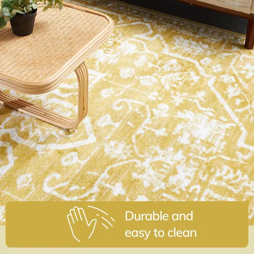 Vista 30 de Well Woven - Alfombra tejida estilo vintage con diseño de medallón, 68 x 120 cm
