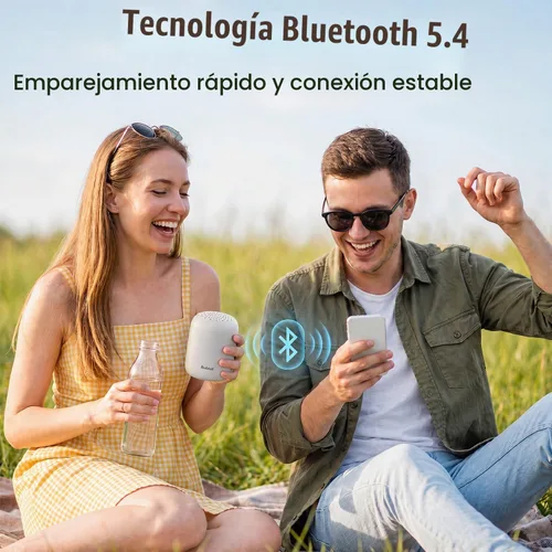 Vista 3 de Bobtot Altavoces portátiles Bluetooth 24H tiempo de reproducción Gris