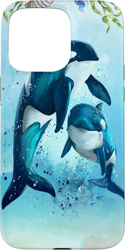 Vista 28 de iPhone 16 Orca Whales Animal Nature Case Men Women Boys Girls Orca Case