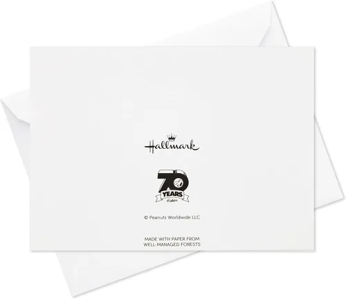 Vista 7 de Hallmark Peanuts - Surtido de tarjetas en blanco, 70 aniversario (40 tarjetas de notas con sobres)