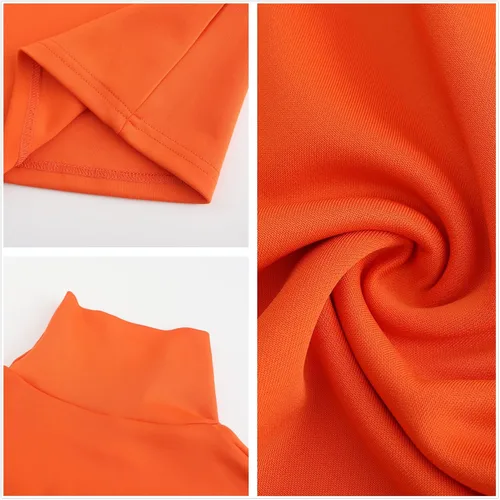 Vista 4 de RAAIBB Disfraz de Velma de Halloween para mujeres adultas, falda roja, traje de cosplay con accesorios, peluca Bob, camisa, gafas, calcetines