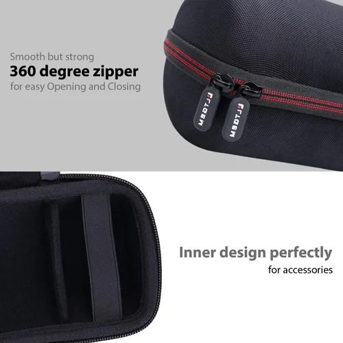 Vista 3 de LTGEM - Funda compatible con altavoz portátil JBL Pulse 4, color negro Impermeable y a prueba de golpes