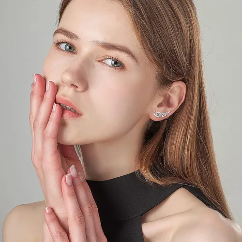 Vista 2 de Ear Climbers Earrings for Women Sterling Silver Vintage Ear Crawler Earrings Jewelry Gifts for Women Girls