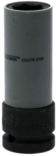 Vista 3 de Teng Tools 0.827 in 1/2 pulgada Drive 6 puntos de aleación métrica profunda rueda tuerca impacto Socket -920521N