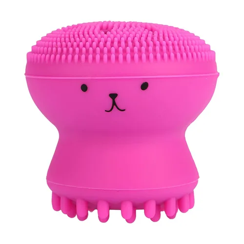 Vista 11 de Cepillo de limpieza facial, limpiador facial de mano de silicona, exfoliante, eliminación de grasa, masaje, medusas, pulpo, cepillo de lavado facial
