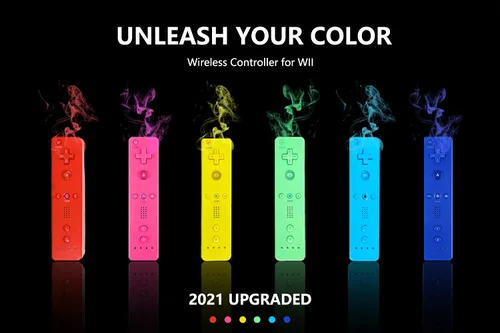 Vista 13 de Yosikr Controller for Wii, Remote Controller for Wii with Silicone Case and Wrist Strap Compatible for Wii/Wii U (2 Pack, White and White)
