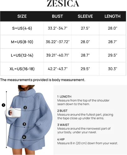Vista 6 de ZESICA Women's 2024 Winter Sweaters Oversized Turtleneck Long Sleeve Chunky Knitted Pullover Sweater Jumper Tops