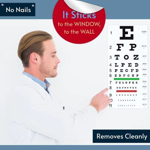 Vista 3 de TRUSTY Gráfico ocular Snellen para exámenes oculares a 10 pies
