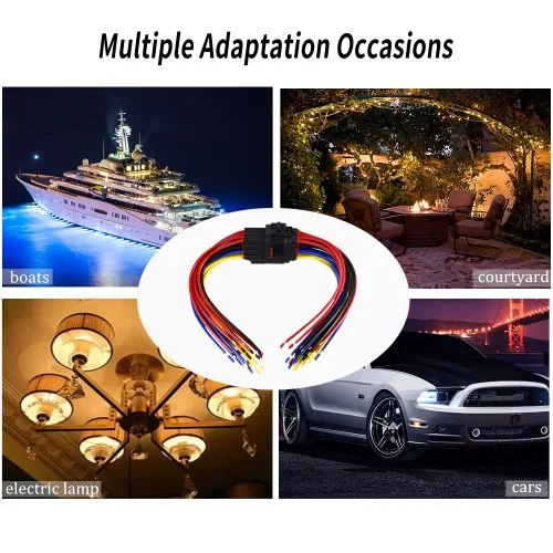 Vista 2 de Conector de 16 pines impermeable, enchufe eléctrico, cable de extensión automotriz para automóvil, vehículo, motocicleta, camiones, barcos