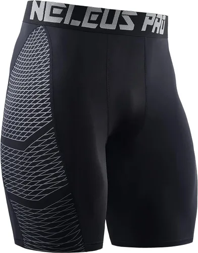 Vista 6 de NELEUS Paquete de 3 pantalones cortos de compresión para hombre