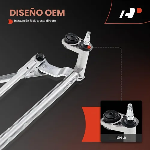Vista 2 de A-Premium Conjunto de varillaje de transmisión del limpiaparabrisas delantero compatible con vehículos Volkswagen - Jetta 2005/2007-2014, Golf
