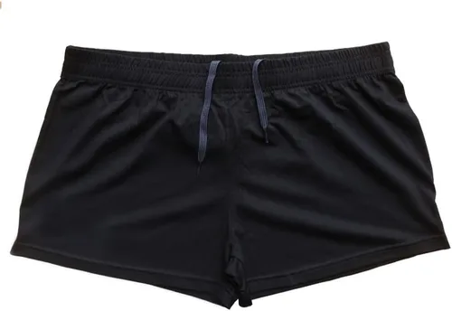 Vista 2 de palglg Pantalones cortos de culturismo para hombre de 3 pulgadas con cordón de entrepierna de algodón