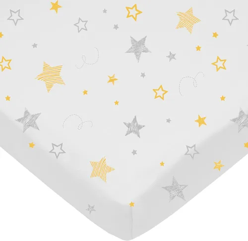Vista 13 de American Baby Company - Sábana bajera ajustable de tejido de punto suave y transpirable 100% algodón, sábanas de practicuna, Azul