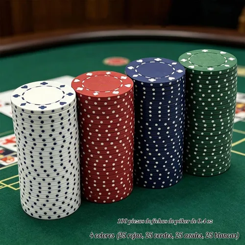 Vista 3 de SEETOOOGAMES Fichas de póquer de casino - 100 piezas 0.41 oz Diseño adecuado - 4