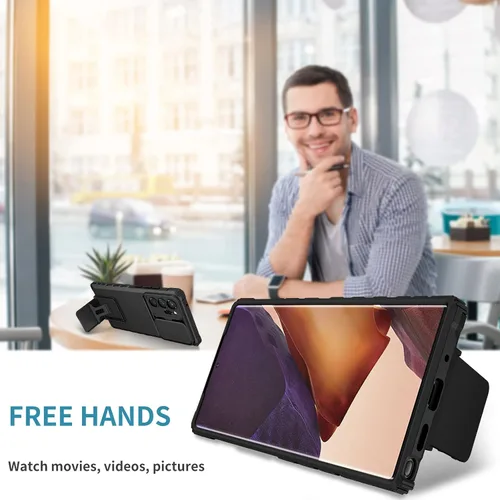 Vista 7 de Asuwish Funda para teléfono Samsung Galaxy Note 20 Ultra 5G con protector de pantalla y cubierta para cámara deslizante con soporte para celular