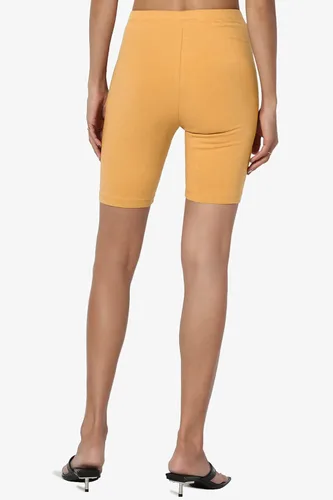Vista 3 de TheMogan Leggings cortos de algodón elástico a medio muslo para mujer