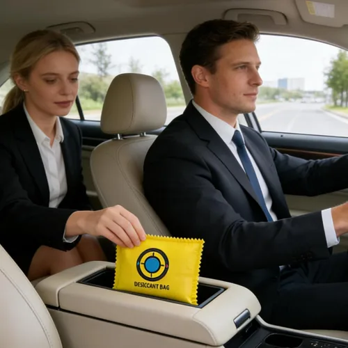Vista 3 de Deshumidificador de coche para humedad – Absorción de olores reutilizable Absorción de humedad para armario, auto, camión, dormitorio, hotel