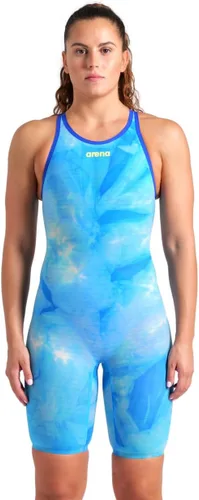 Vista 14 de Arena Women's Open-Back Powerskin Carbon Air2 Kneeskin Racing Suit Negro/Negro/Oro