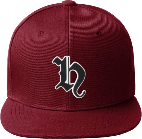 Vista 603 de Daxton Gorra clásica con visera de billete plano con letras del alfabeto inglés antiguo de la A a la Z