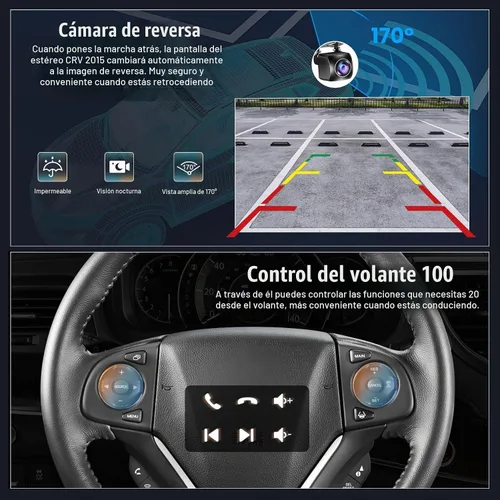 Vista 6 de Radio de coche de 4 GB+64 GB para Honda CRV 2012 2013 2014 2015 2016, pantalla táctil IPS de 10 pulgadas CRV estéreo de coche con Carplay