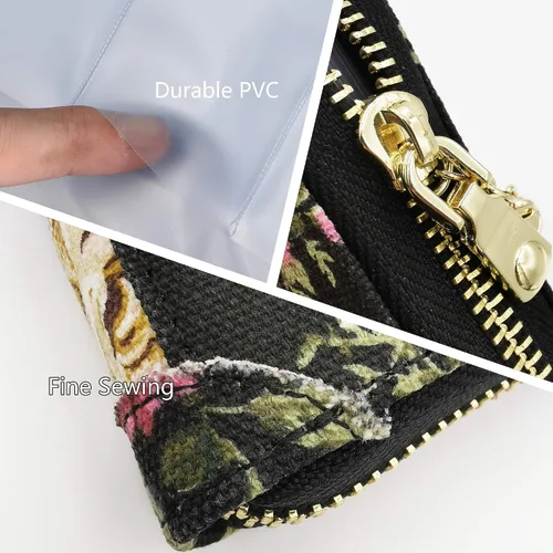 Vista 6 de Tarjetero de piel para tarjetas de crédito y carnet de identidad, con tecnología RFID, para mujer