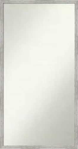 Vista 178 de Amanti Art Espejo de baño blanco para sobre el fregadero, 22 x 45 pulgadas, espejo de tocador rectangular blanco Lucie, marco de madera moderno