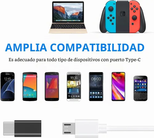 Vista 2 de Paquete de 4 adaptadores micro USB a USB C, adaptador Micro-USB hembra a USB-C macho OTG compatible con iPhone 15 16 17, Samsung Galaxy S10 S9 S8