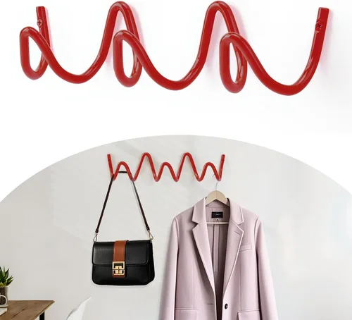Vista 17 de Perchero de Pared con Montaje en Pared, Ganchos de Pared Creativos con Capacidad de 20KG, Fácil Instalación, Ganchos Multiusos para Abrigo, Negro