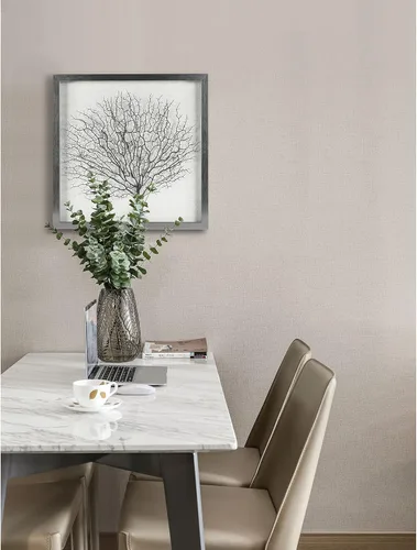Vista 6 de Huji Decoración de pared de caja de sombra de raíces de árbol plateado