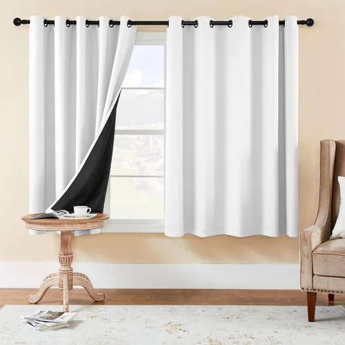 Vista 49 de Rutterllow - Cortinas 100% opacas, paneles de cortina con ojales, aislamiento térmico y bloqueo de luz para habitación y sala de estar