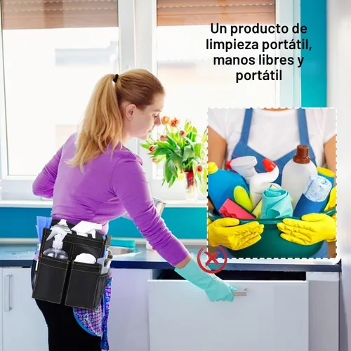 Vista 7 de Cinturón de herramientas de limpieza, suministros de limpieza de cinturón