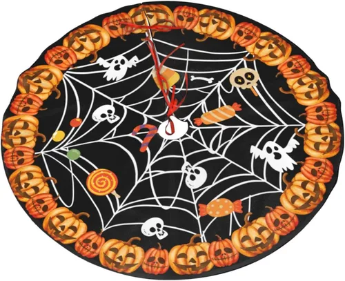 Vista 7 de Adornos para árbol de Navidad de Halloween, falda de árbol de 30 pulgadas para decoración