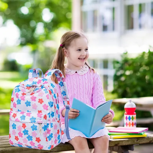 Vista 22 de LOIDOU Mochila para adolescentes y niñas, mochila escolar con lonchera y estuche para lápices, juego de bolsas escolares 3 en 1