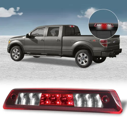 Vista 14 de Reemplazo para Ford F-250 F-350 F-450 F-550 Super Duty/Ford Ranger 1993-2011 Lente de humo LED cromado carcasa trasera de montaje alto 3ª tercera
