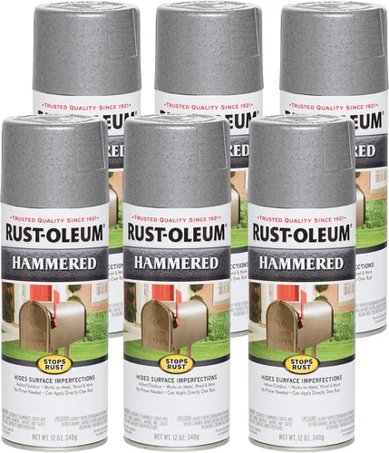 Vista 14 de Rust-Oleum 7215830 – Pintura en aerosol con efecto martillado para prevención del óxido, 12 oz (340 g), color negro