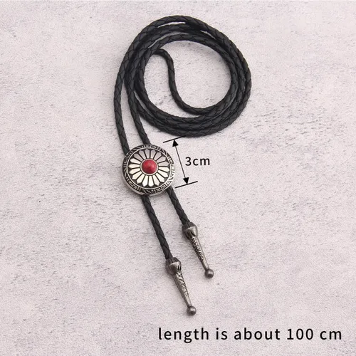 Vista 420 de Jeilwiy Corbata de bolo para hombre, corbata de vaquero occidental, collar de corbata de bolo dorado, corbata de cuero, corbata de Halloween