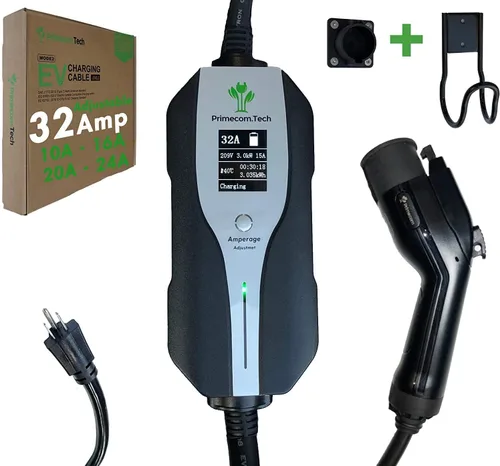 Vista 9 de Primecom.Tech - Cargador de vehículo eléctrico de nivel 2 (EV) Amperaje ajustable