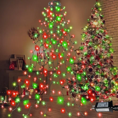 Vista 13 de Easy - Luces para árbol de Navidad de 8.2 pies, 280 LED x 8 líneas para árboles de Navidad de 6 a 7 pies Varios